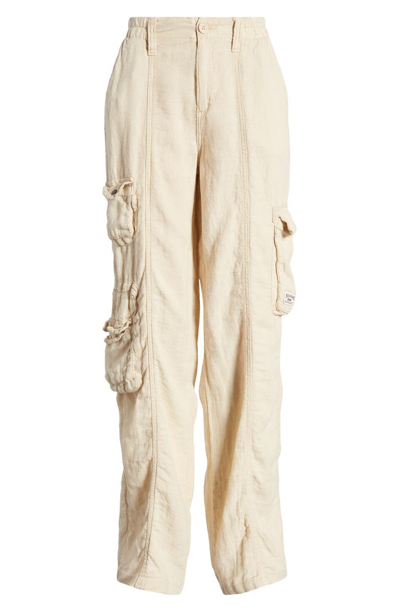 BDG Urban Outfitters Y2K Linen Cargo Pants, Alternate, color,