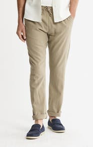 JACHS Linen Blend Drawstring Pants