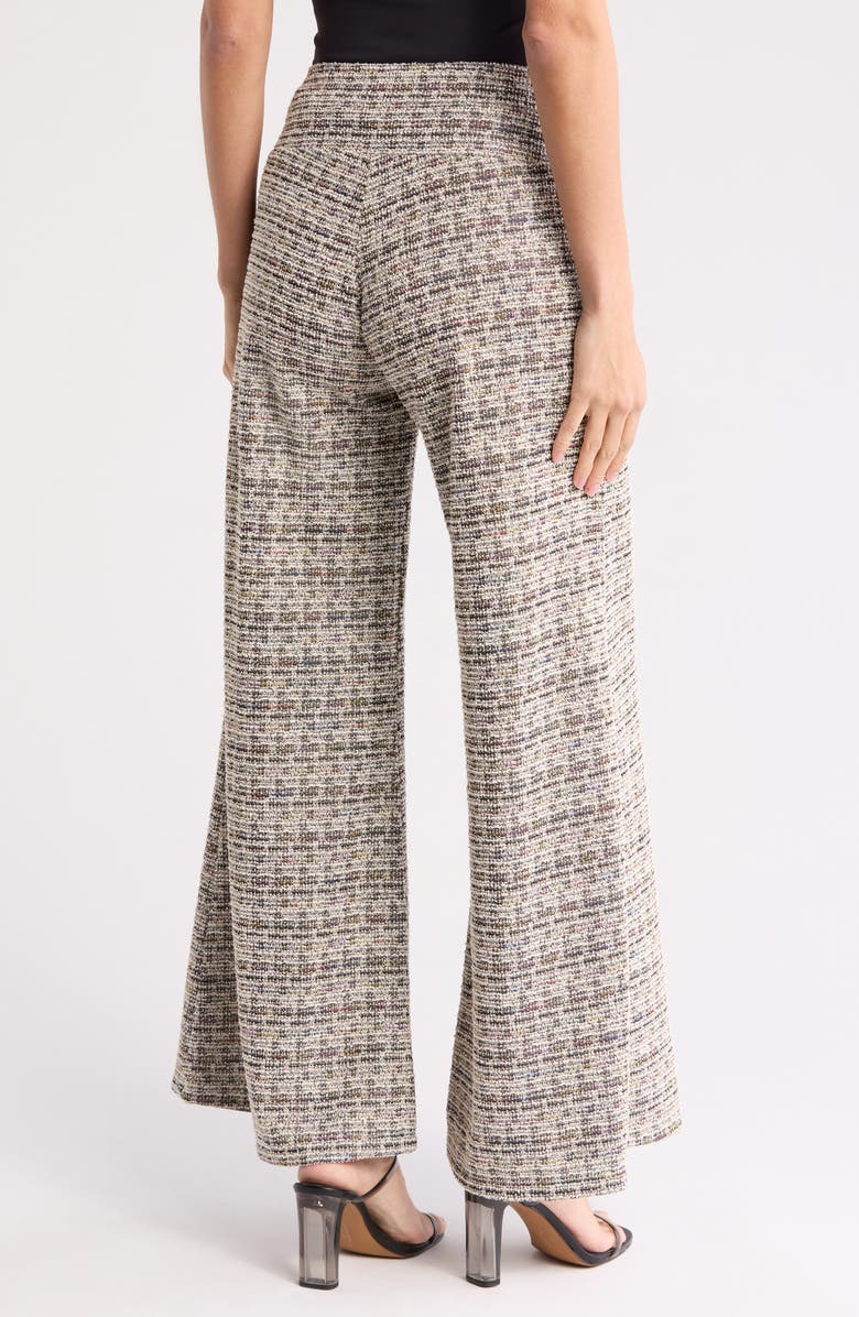 Renee C Tweed Wide Leg Pants, Alternate, color, Black/Beige