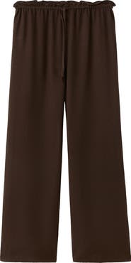 MANGO TEEN High Waist Wide Leg Pants
