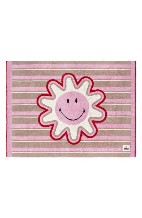 Smiley Stripe CozyChic® Throw Blanket