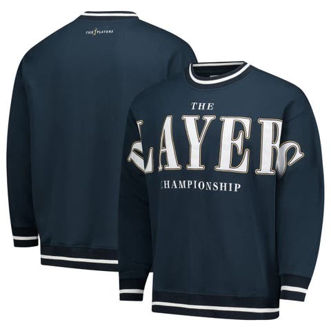 Men's Barstool Golf Navy THE PLAYERS Oversized Graphic Sweatshirt