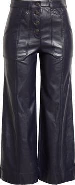 Cinq à Sept Benji Faux Leather Crop Pants