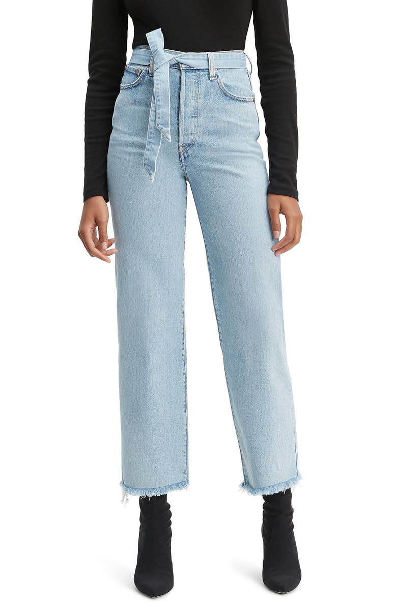 Levi's<sup>®</sup> Ribcage Super High Waist Ankle Straight Leg Jeans, Main, color,