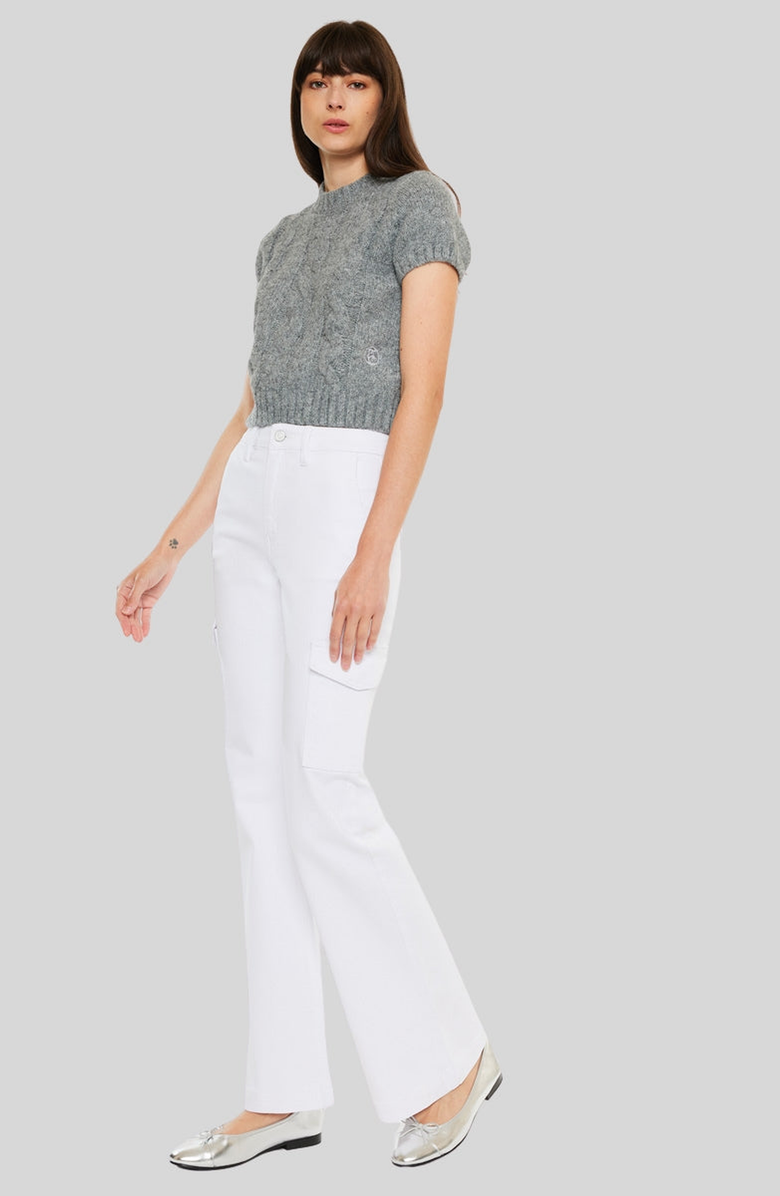 KanCan Marilyn High Rise Wide Flare Jeans, Alternate, color, White