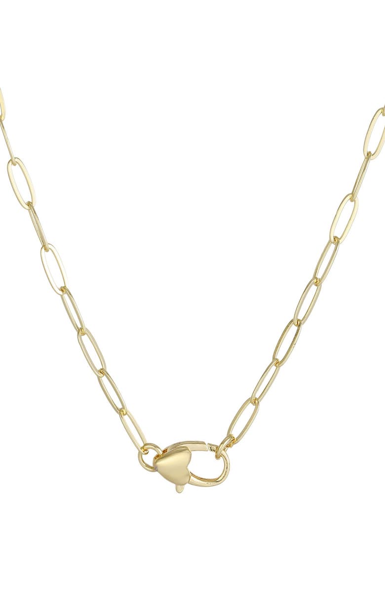 Adornia Heart Lock Pendant Necklace, Main, color, Gold