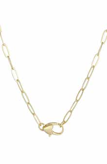 Adornia Heart Lock Pendant Necklace