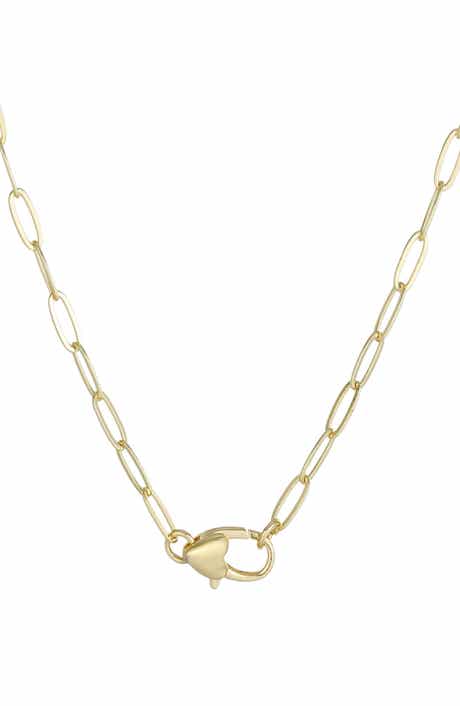 Adornia Heart Lock Pendant Necklace