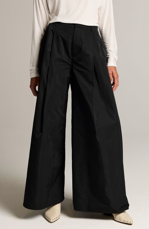 High Waist Wide Leg Pleated Evening Pants