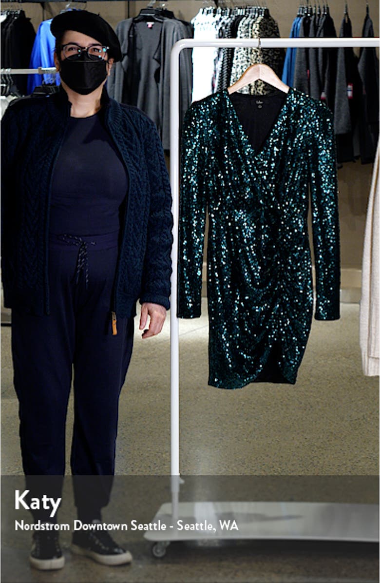 Get Festive Sequin Long Sleeve Minidress, sales video thumbnail