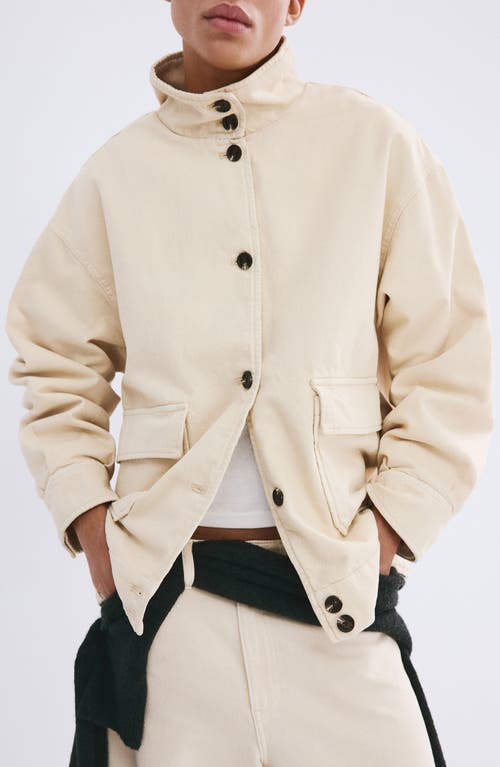 MANGO Cazadora Eugenie Jacket in Vanilla at Nordstrom, Size X-Large