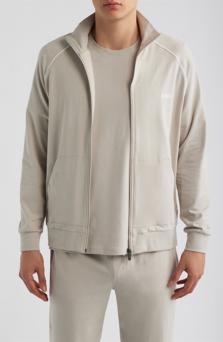 BOSS Mix Match Zip Jacket, Main, color, Open Grey