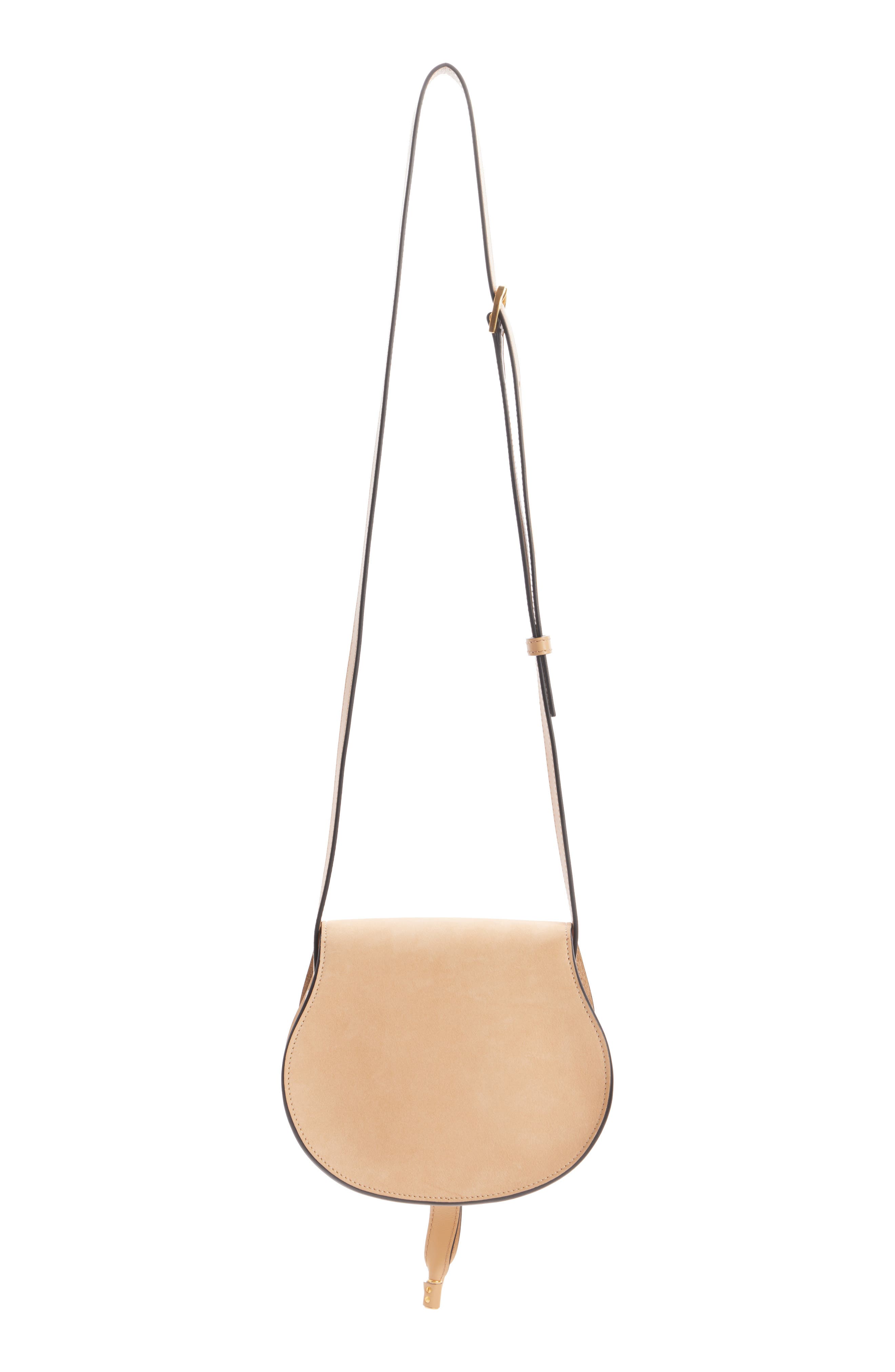 Chloé Small Marcie Leather Crossbody Bag, Alternate, color, Milky Brown