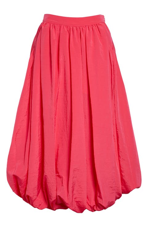 Allinae Bubble Hem Nylon Skirt