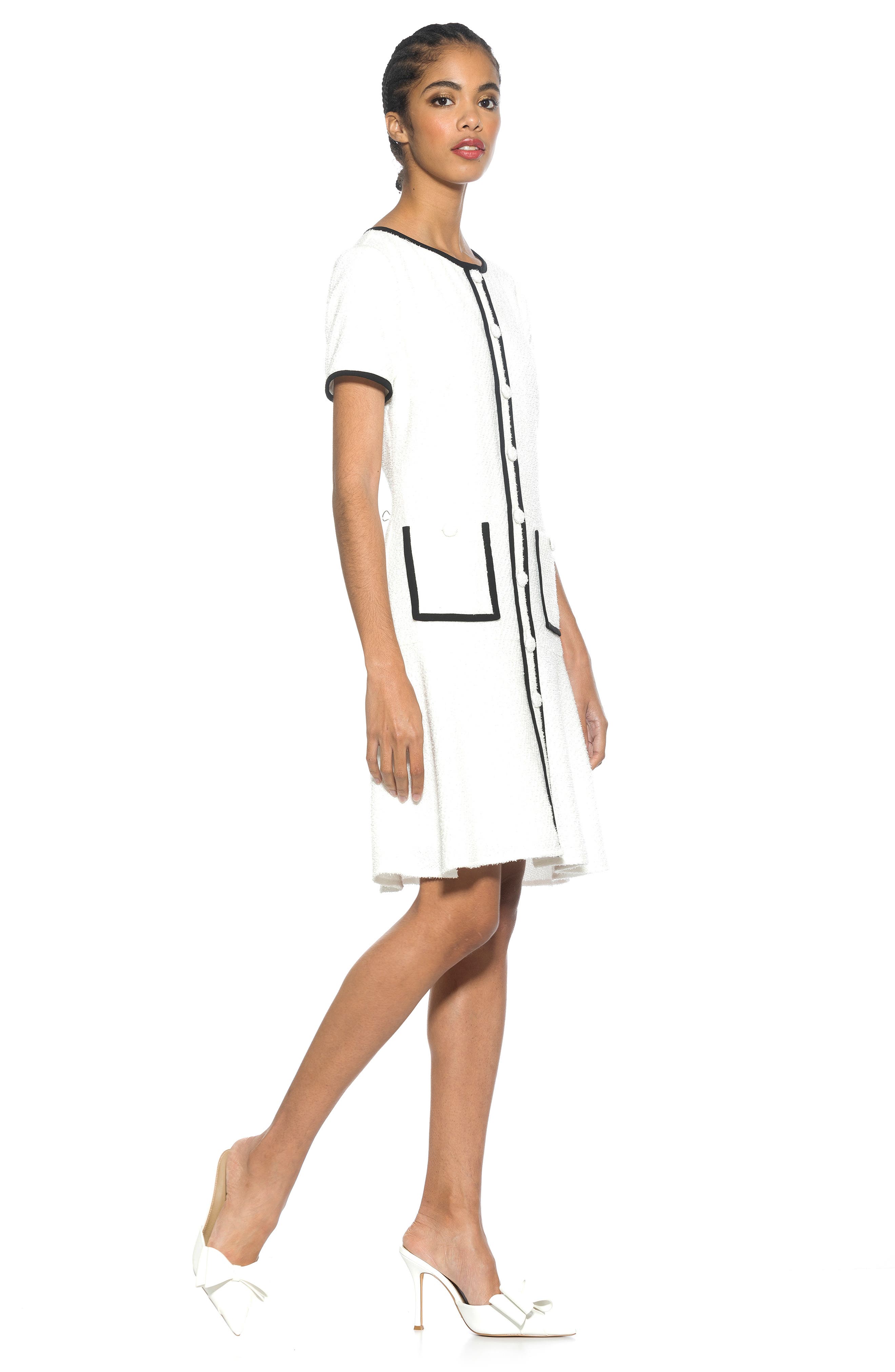 Alexia Admor Brecken Short Sleeve Tweed Dress (Women) | Nordstromrack