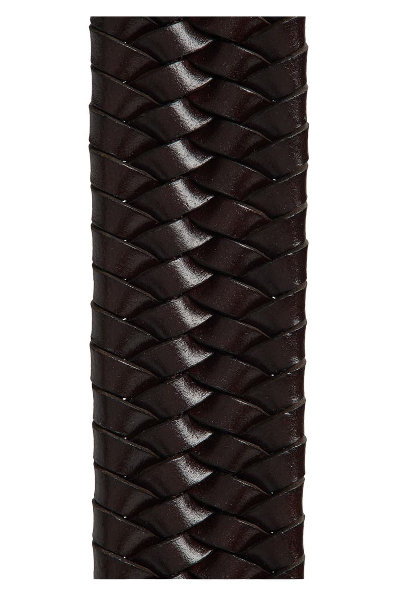 Thomas Braided Leather Stretch Belt, Alternate, color, BROWN SEPIA