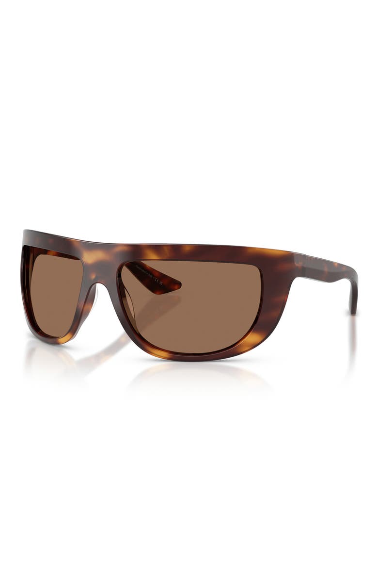 65mm Khaite Irregular Sunglasses, Alternate, color, DARK MAHOGANY / BROWN