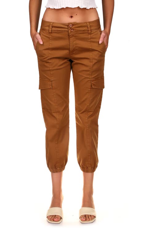 Rebel Crop Stretch Cotton Cargo Pants