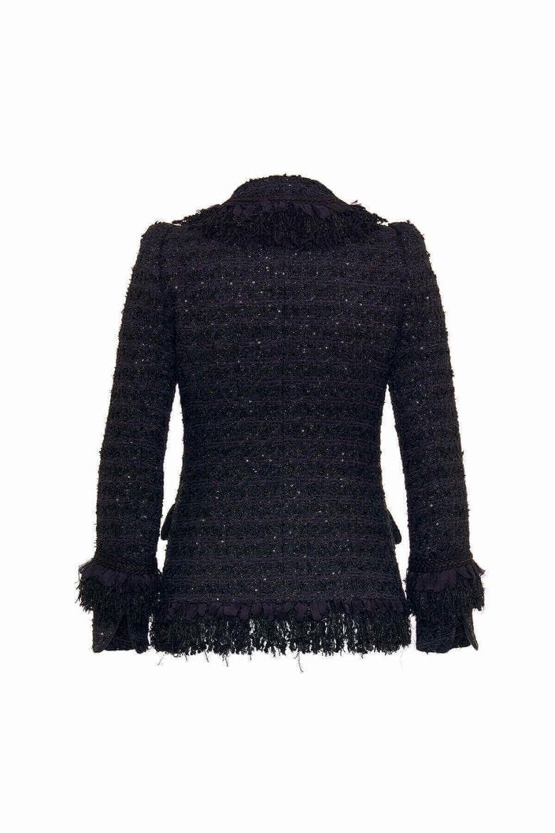 Signature Maison Common Tweed Jacket, Alternate, color, Black