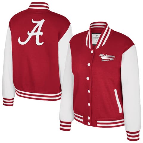 Women's Colosseum Crimson Alabama Crimson Tide French Baguette Full Snap Fleece Jacket