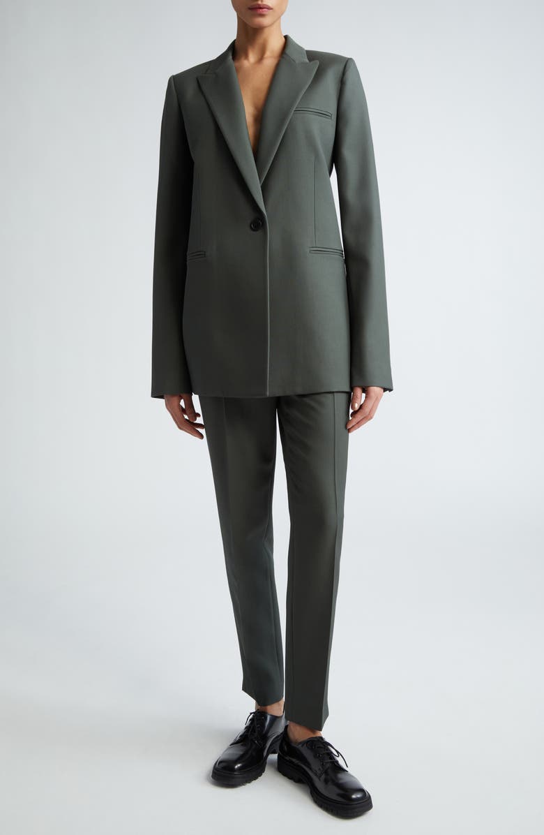 PARTOW Hudson Virgin Wool Pants, Alternate, color, Olive