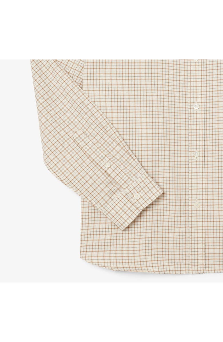Lacoste Regular Fit Plaid Flannel Button-Up Shirt, Alternate, color, Lapland/ Date Brown