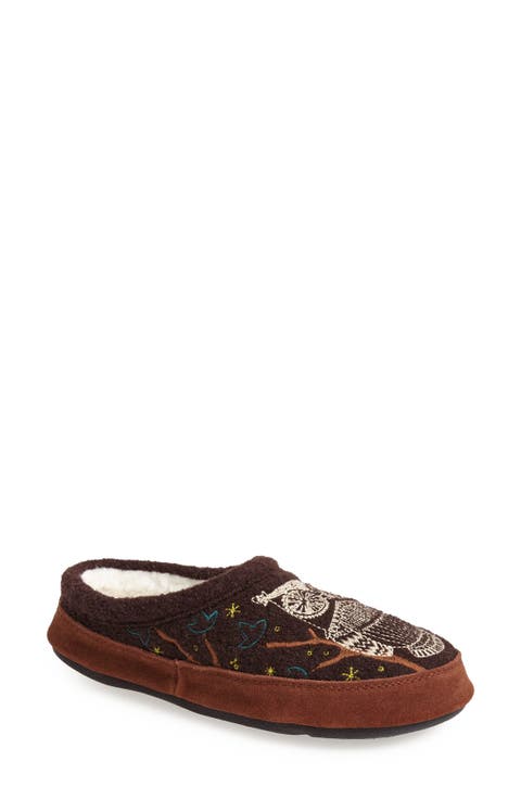 'Forest' Wool Mule Slipper