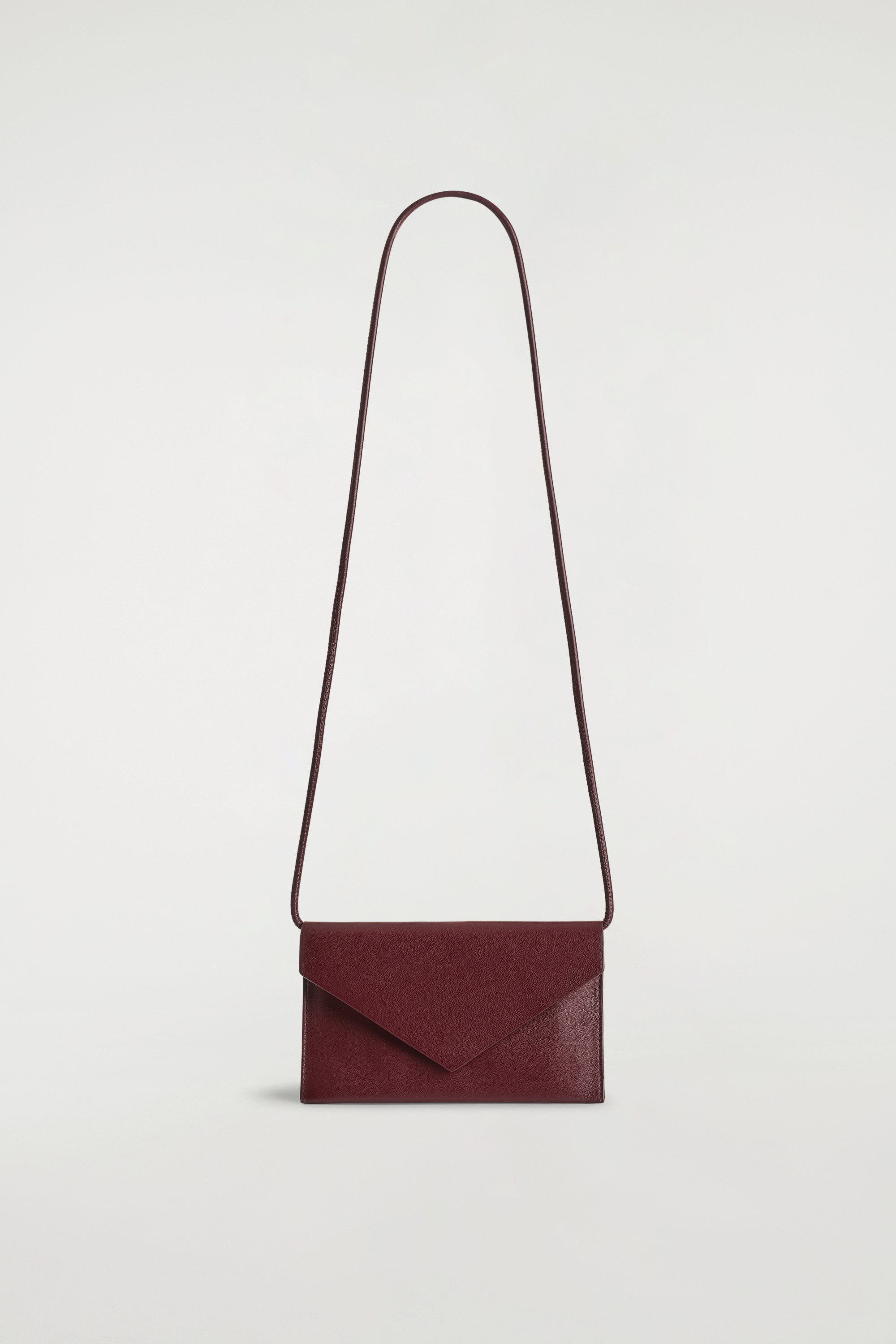 COS Envelope Bag - Leather, Alternate, color, Bordeaux