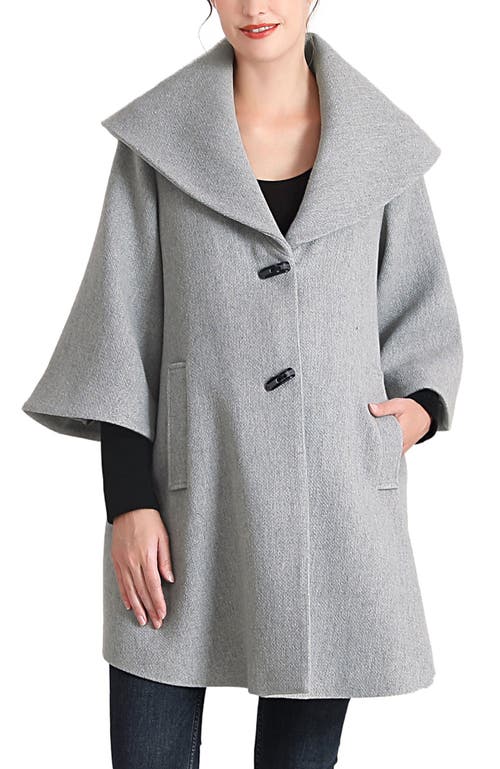 Kimi & Kai Aanya Maternity  A-line Wool Coat With Removable Bib In Gray