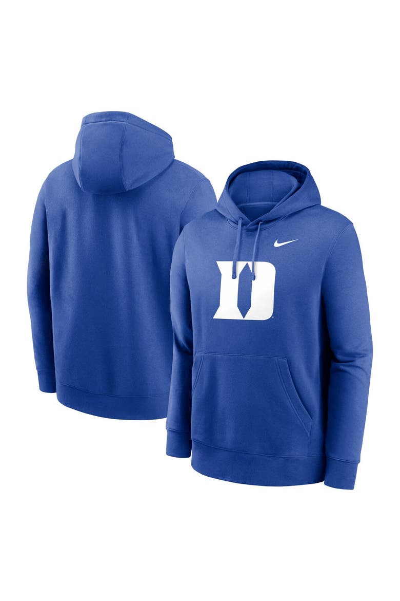 Men's Nike Royal Duke Blue Devils Primetime Evergreen Club Fleece Pullover Hoodie, Alternate, color, Royal