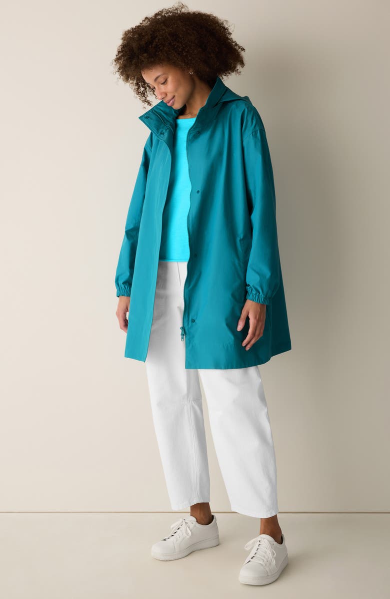 Eileen Fisher Stand Collar Jacket, Alternate, color, River