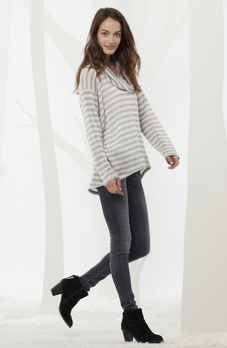 Splendid 'Antwerp' Stripe Cowl Neck Sweater, Alternate, color, 