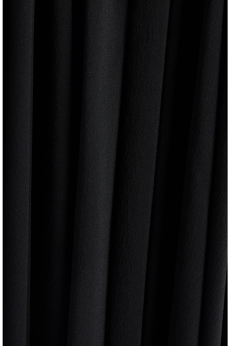 Iconic Long Sleeve Organic Silk Georgette Minidress, Alternate, color, BLACK