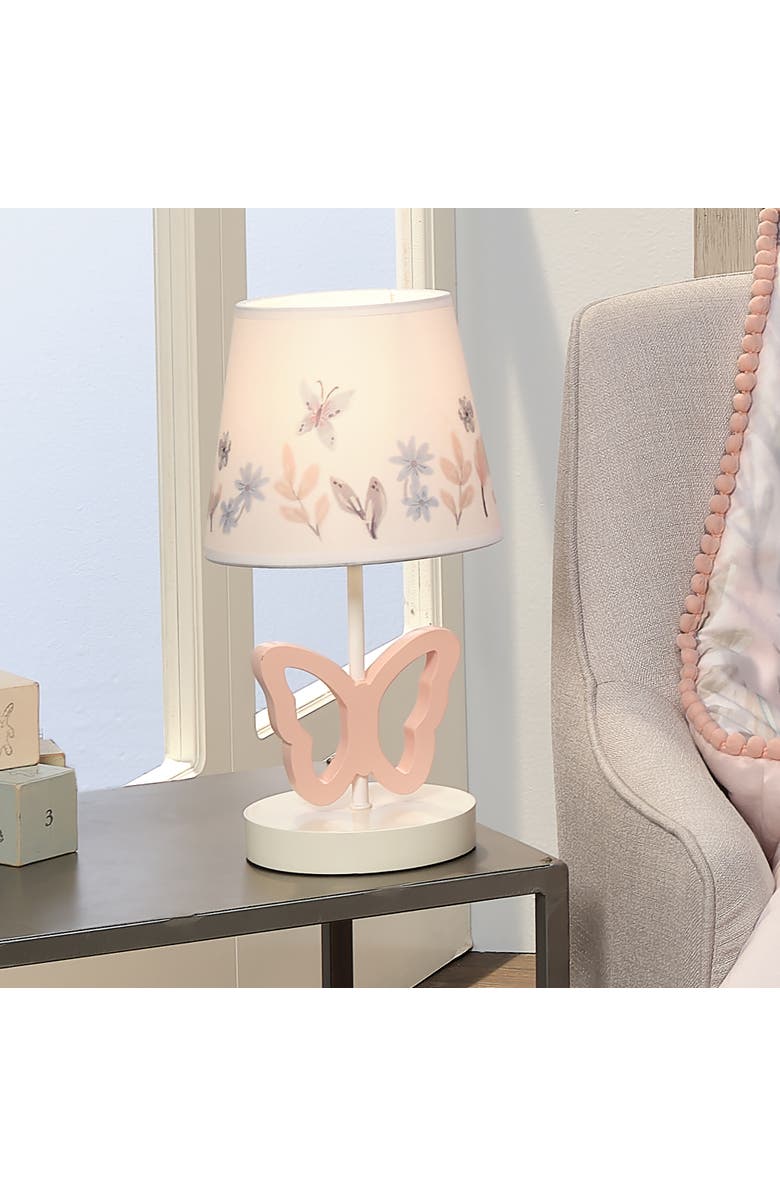 Lambs 
Ivy Baby Blooms Butterfly Nursery Lamp with Floral Shade 
Bulb, Alternate, color, Pink