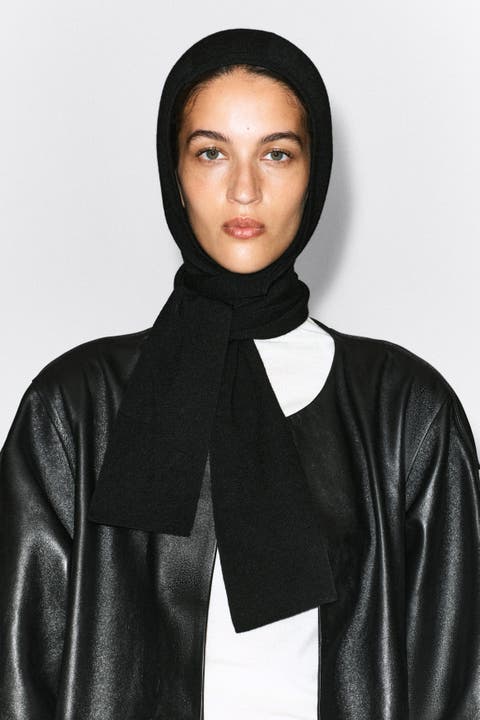 Merino Wool Hooded Scarf