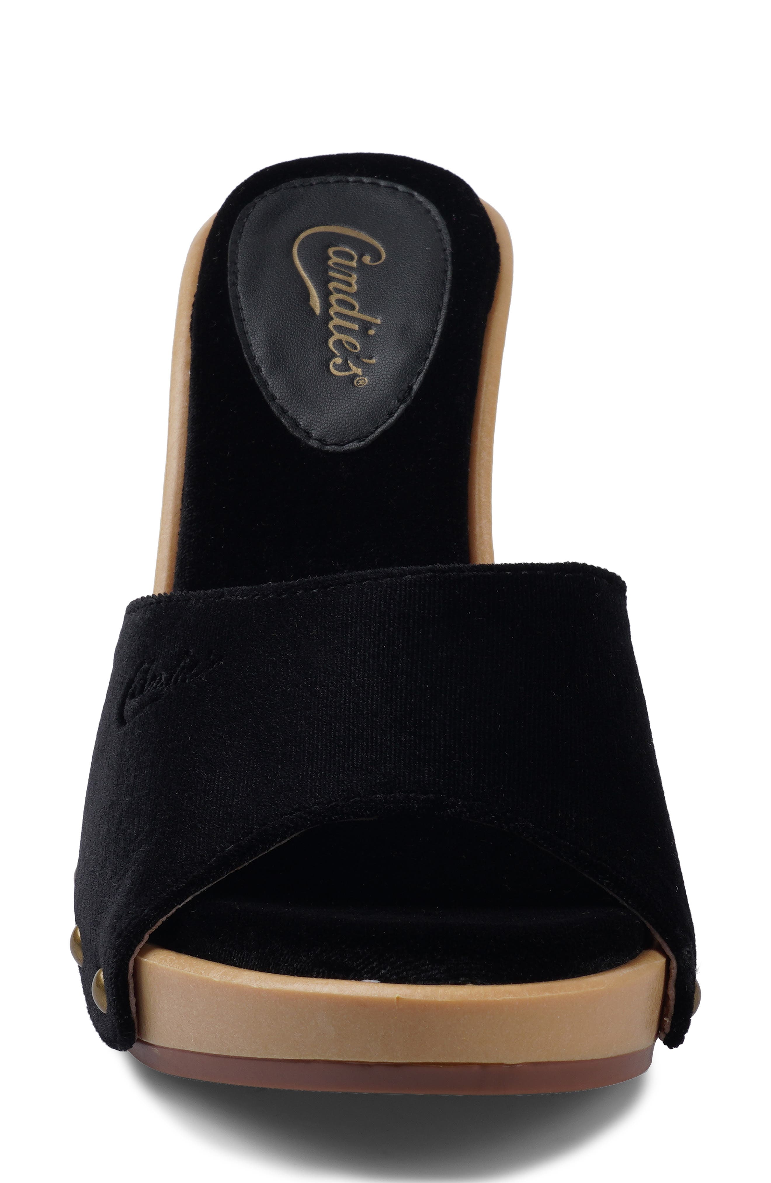 Candie's Antonella Slide Sandal, Alternate, color, Black Velvet