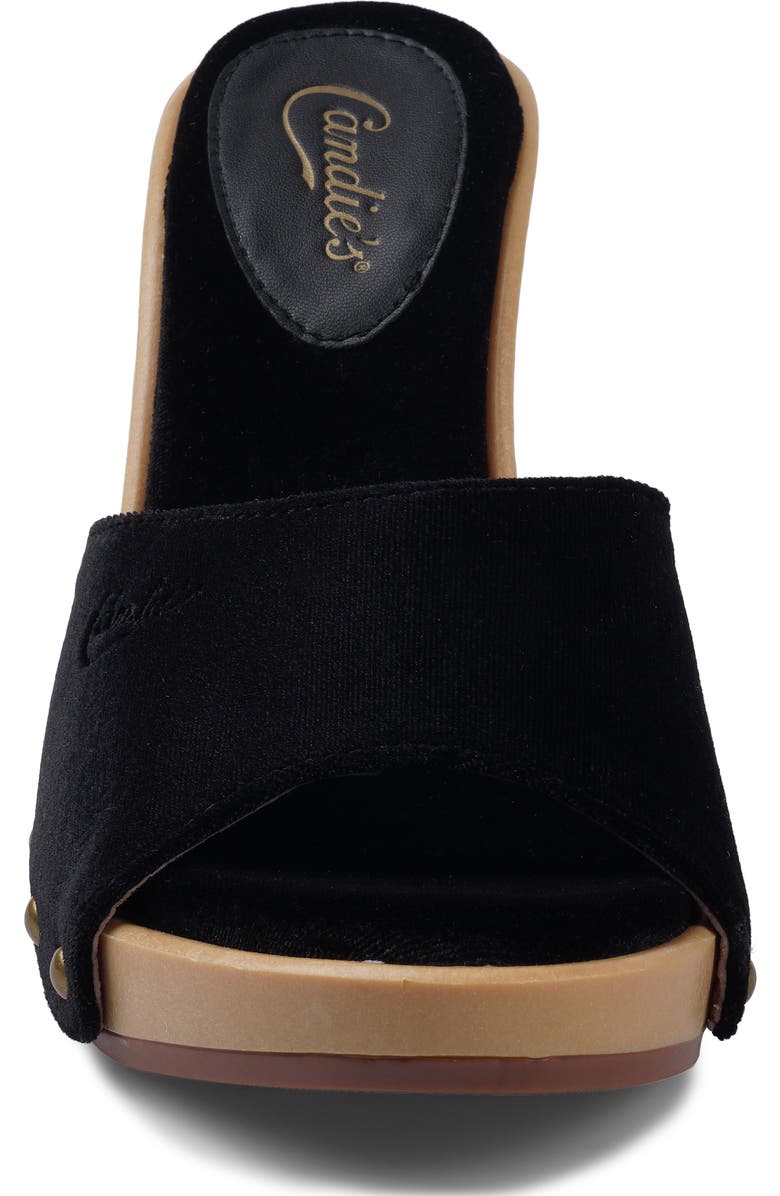 Candie's Antonella Slide Sandal, Alternate, color, Black Velvet
