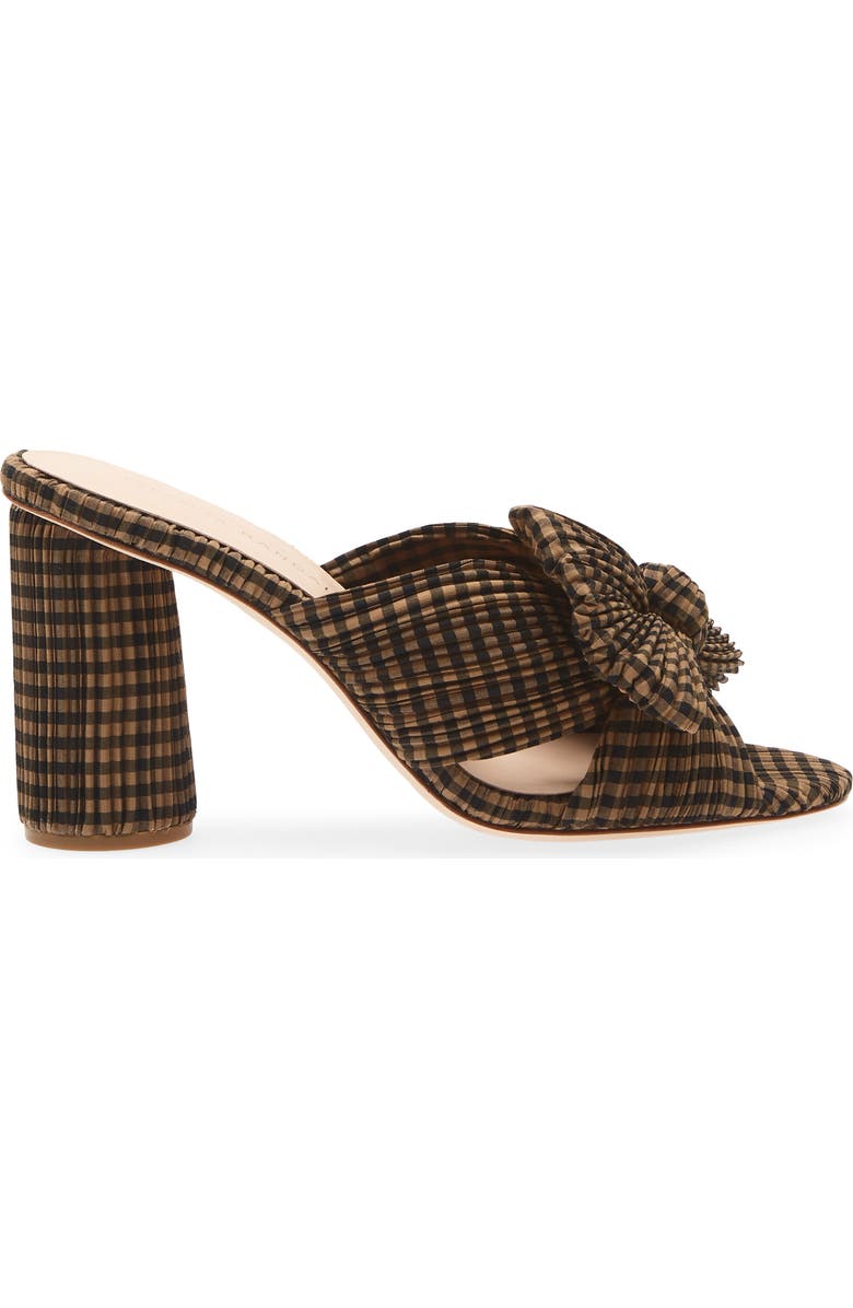 Loeffler Randall Penny Knotted Sandal, Alternate, color, Brown/ Black Check