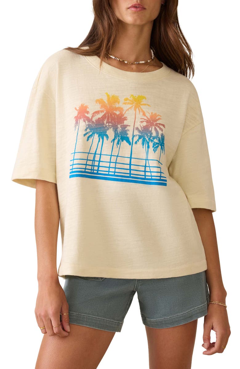 Faherty Sunwashed Slub Organic Cotton Graphic T-Shirt, Main, color, 