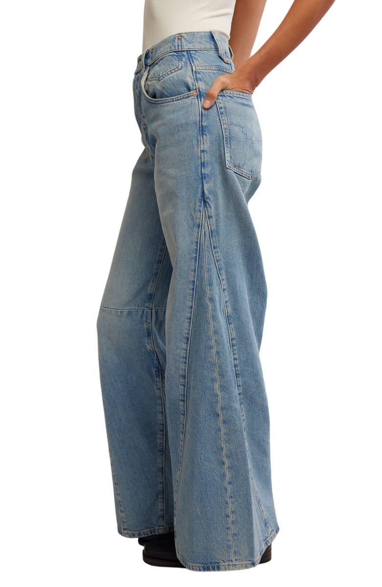 Free People Eden High Waist Slouchy Flare Jeans, Alternate, color, Fast Forward