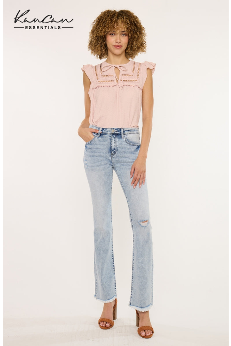 Claire High Rise Bootcut Jeans, Main, color, Light Wash