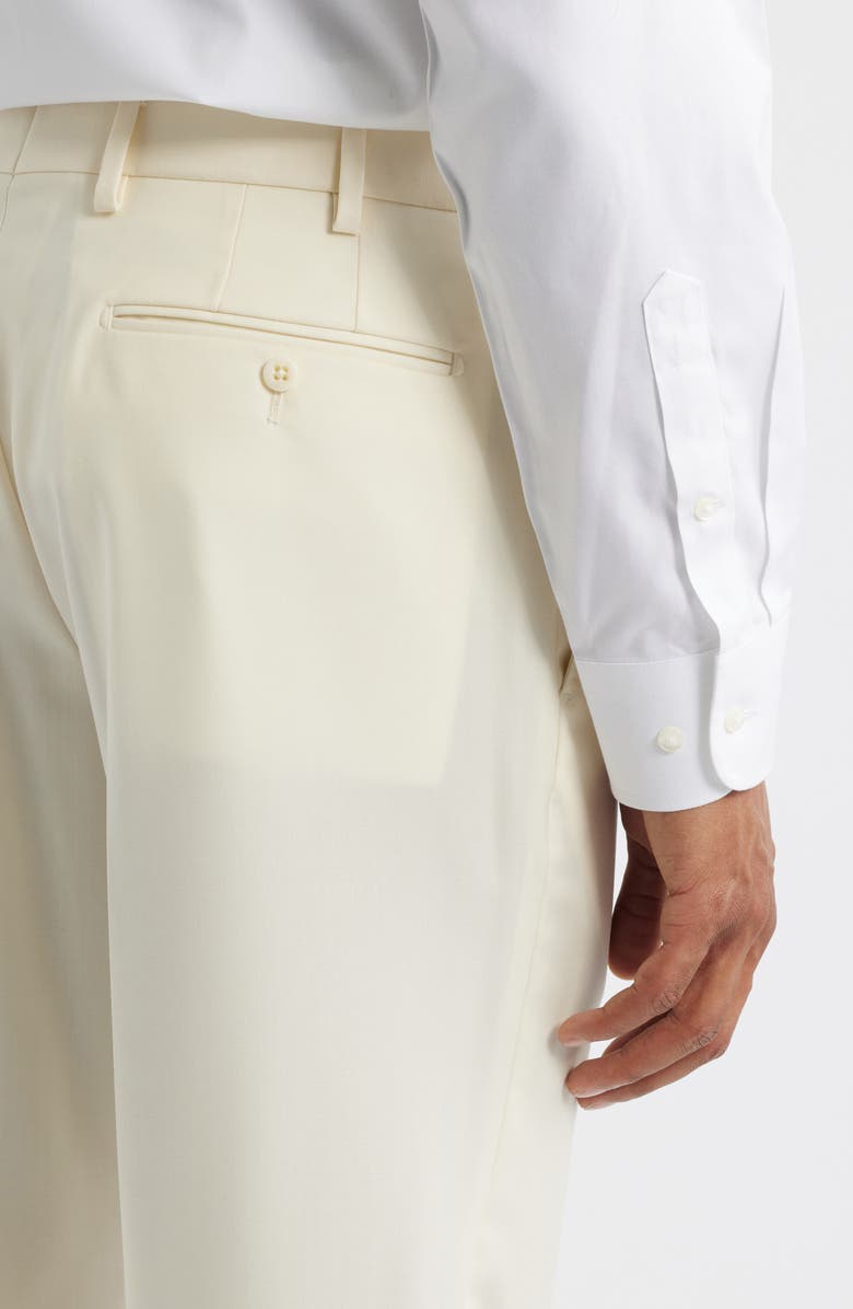 Zanella Devon Super 110s Serge Trousers, Alternate, color, White