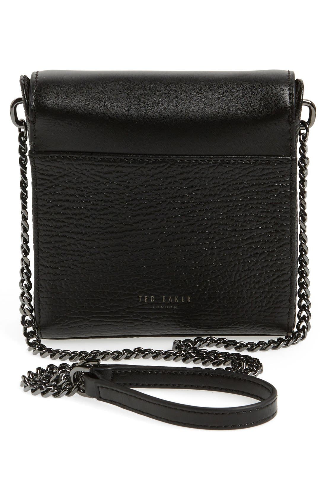 Ted Baker London 'Small Luggage Lock - Maj' Leather Crossbody Bag, Alternate, color, 