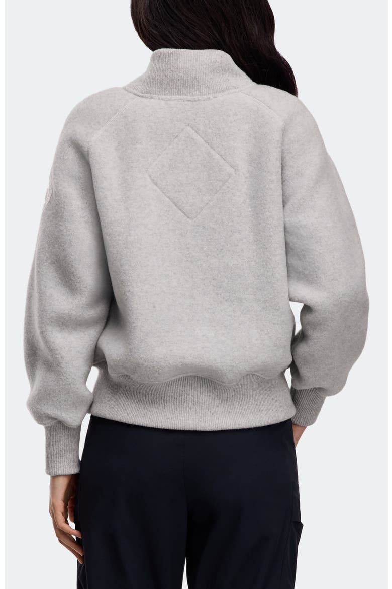 Sierra Fleece Bomber Jacket, Alternate, color, SILVER BIRCH HEATHER