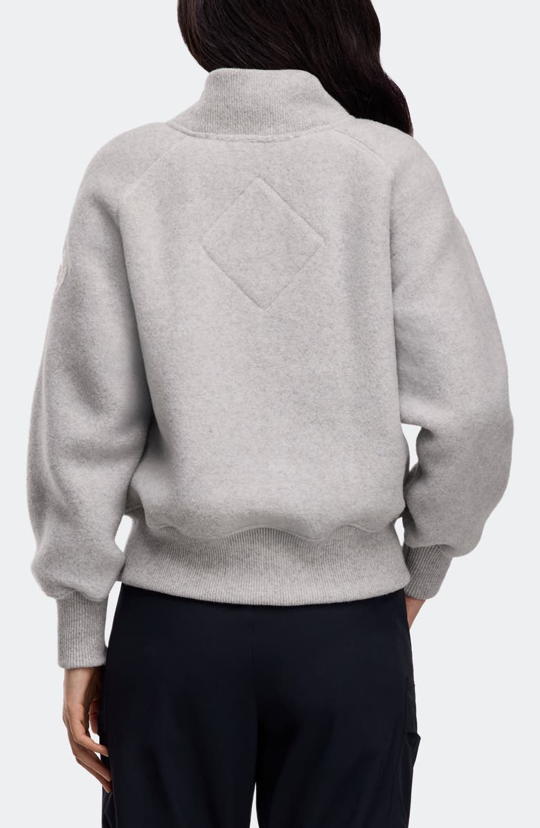 Canada Goose Sierra Fleece Bomber Jacket, Alternate, color, Silver Birch Heather