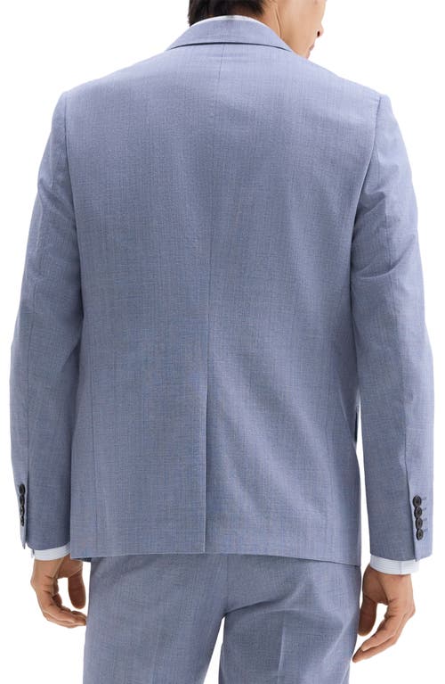 Theory Chambers Melange Solid Slim Fit Suit Jacket In Light Indigo