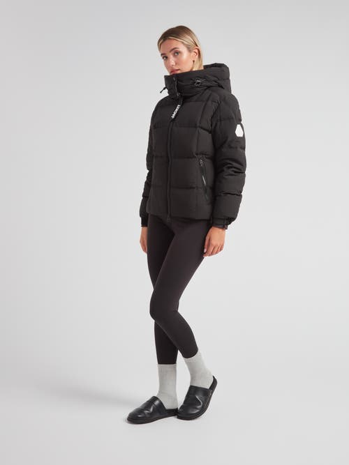 Jack1t Ez Boxed Racer Hooded Puffer Coat In Black