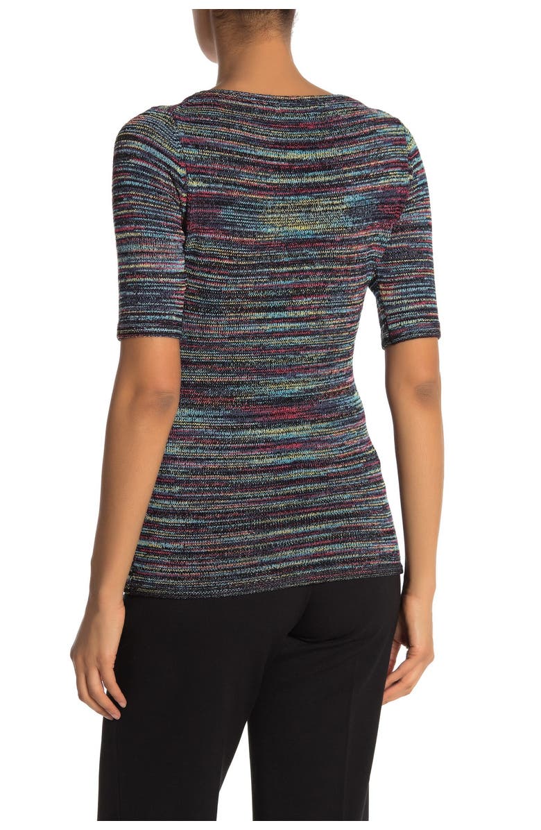 Vertigo Paris Space Dye Elbow Length Sleeve Top, Alternate, color,