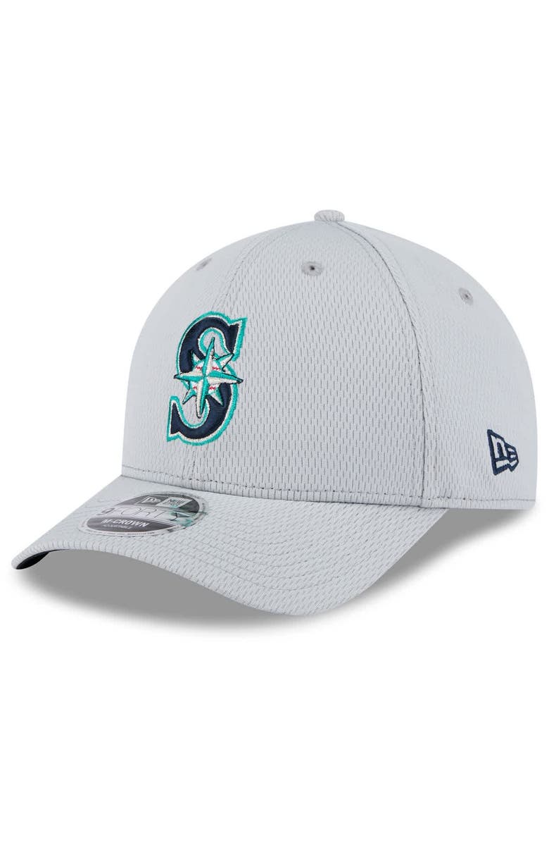 New Era Men's New Era Gray Seattle Mariners 2025 MLB Clubhouse 9FORTY M-Crown Adjustable Hat, Alternate, color,