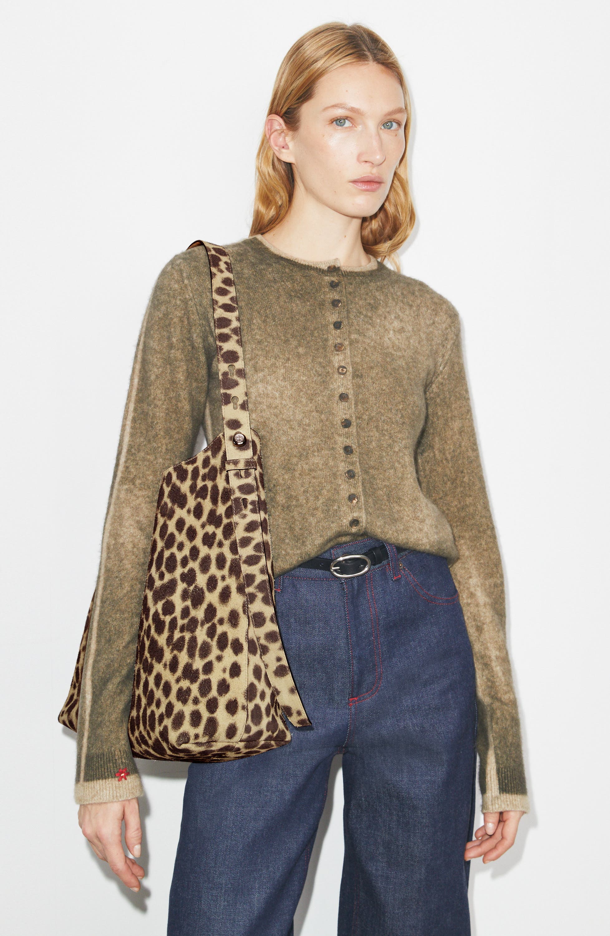 Suede Hobo Bag, Alternate, color, CHEETAH SPOTS